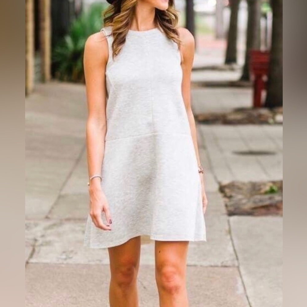 NWT Madewell The Anytime Scuba Heather Gray Dress